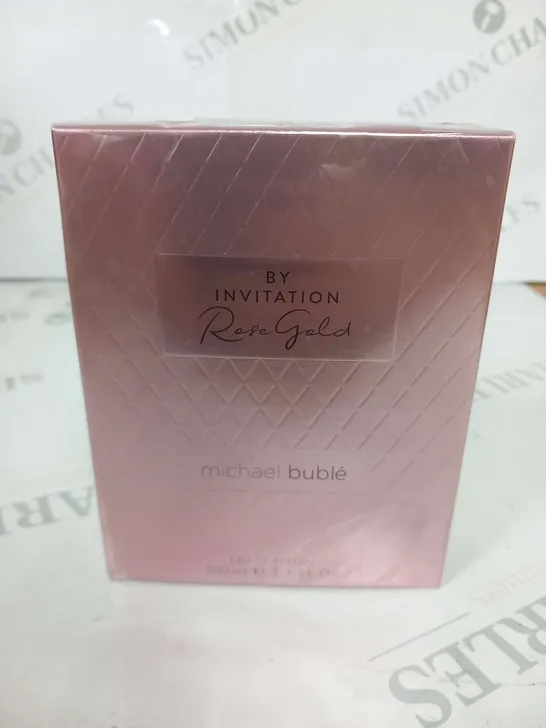 BOXED AND SEALED MICHAEL BUBLE ROSE GOLD BY INVITATION 100ML 