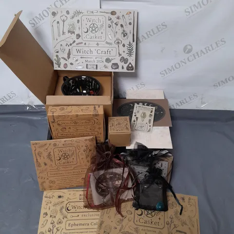 BOXED THE WITCH CASKET GIFT SET INCLUDING MUG, STAMP KIT AND CRYSTALS