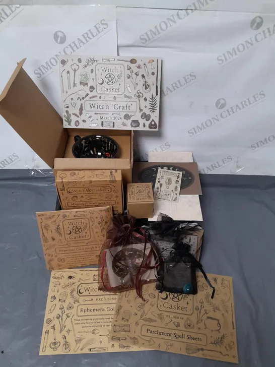 BOXED THE WITCH CASKET GIFT SET INCLUDING MUG, STAMP KIT AND CRYSTALS