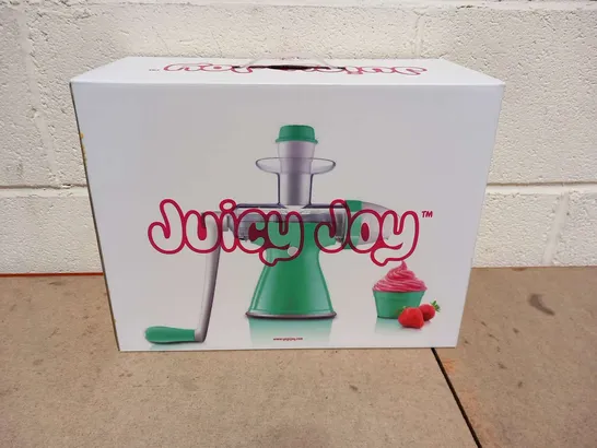 TWO BOXED JUICY JOY JUICE AND ICE CREAM MACHINES