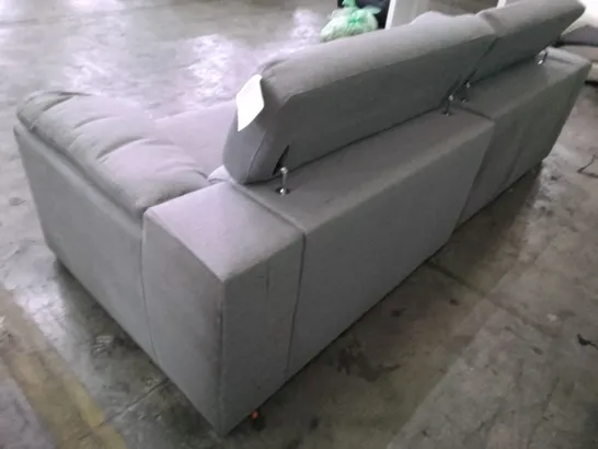 QUALITY DESIGNER 2PCS 4 SEATER SOFA - GREY FABRIC 