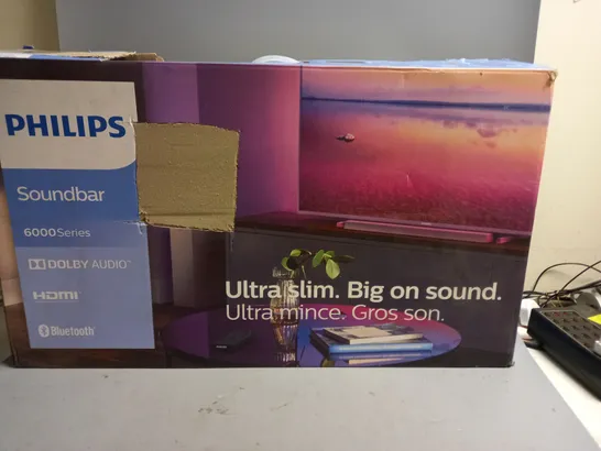 BOXED PHILIPS SOUNDBAR WITH SUBWOOFER 6000 SERIES 