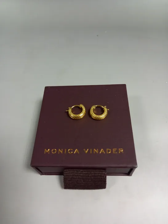 MONICA VINADER HEIRLOOM HUGGIE EARRINGS