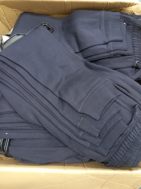 BOX OF APPROX 90 OF F&F 2 PACK JOGGERS IN VARIOUS SIZES IN NAVY - COLLECTION ONLY