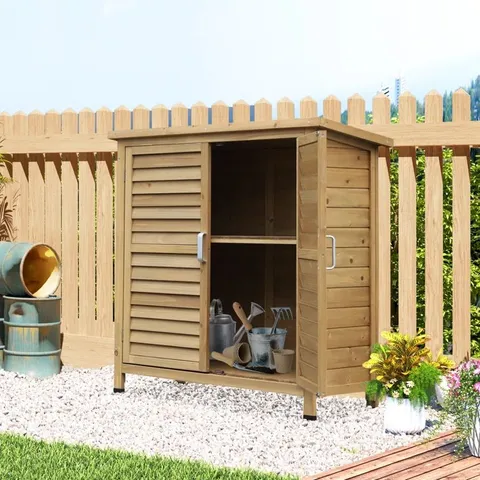 BOXED GARDEN SHED WOODEN GARDEN STORAGE SHED (1 BOX)