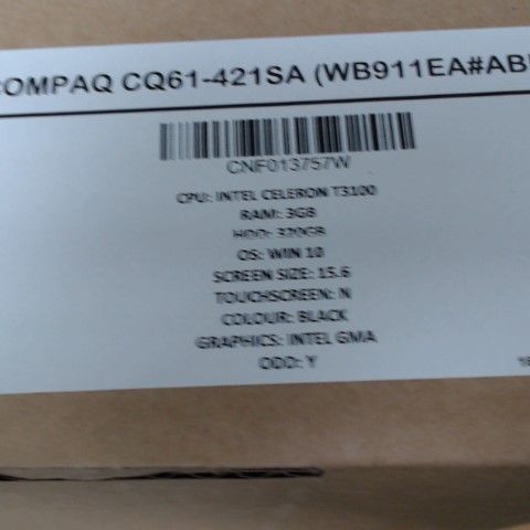 COMPAQ CQ61-421SA 15.6 INCH LAPTOP