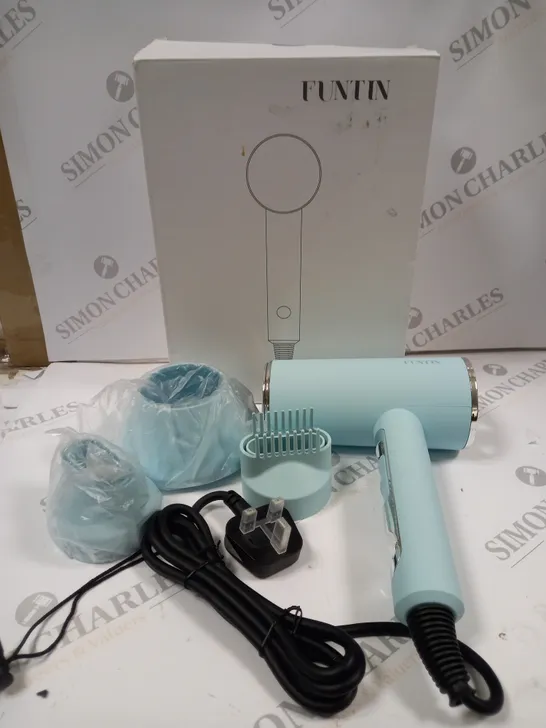 BOXED FUNTIN BLUE HAIR DRYER 