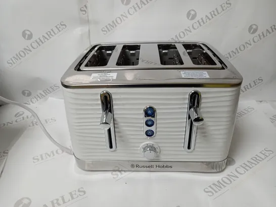 boxed Russell hobbs inspire white 4 slice toaster