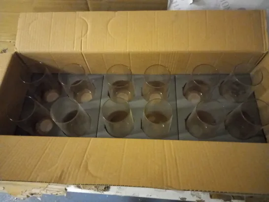 BOX OF 12 BRAND NEW HIBALL-BLUSH GLASSES