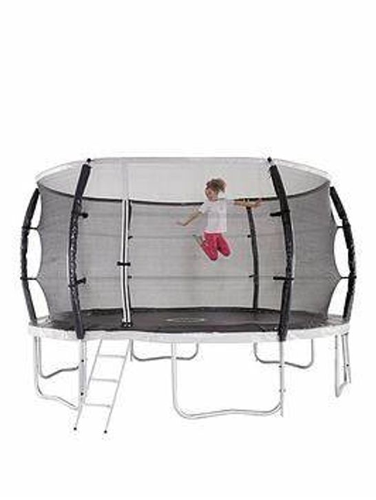 BOXED SPORTSPOWER 12ft TITAN TRAMPOLINE WITH ENCLOSURE & LADDER (4 BOXES)