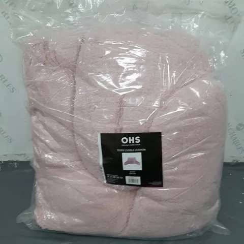 OHS TEDDY CUDDLE CUSHION PINK 