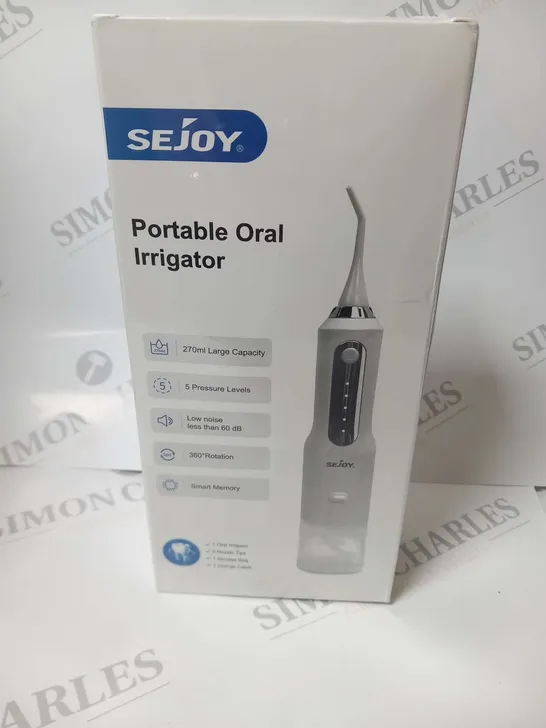 BRAND NEW BOXED AND SEALED SEJOY PORTABLE ORAL IRRIGATOR C10S