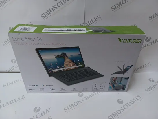 BRAND NEW BOXED VENTURER LUNA MAX 14 64GB 14" HD TABLET KEYBOARD ANDROID 10 BLUETOOTH 3GB RAM