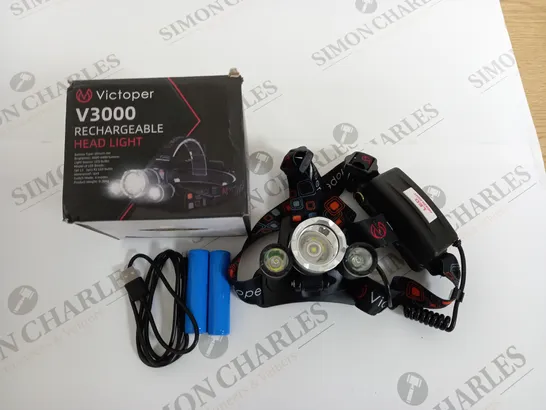 VICTOPER V3000 RECHARGEABLE HEAD LIGHT