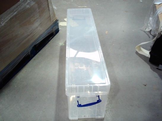 REALLY USEFUL STORAGE BOX 77 LITRE CLEAR- collection only