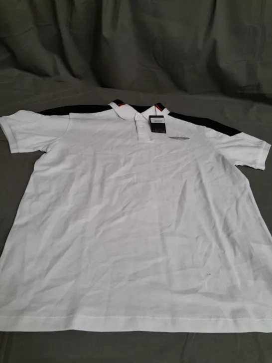 ASTON MARTIN WHITE POLO SHIRT SIZE L