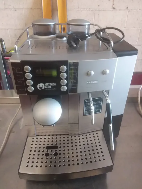 MATTHEW ALGIE FRANKE FLAIR COFFEE MACHINE