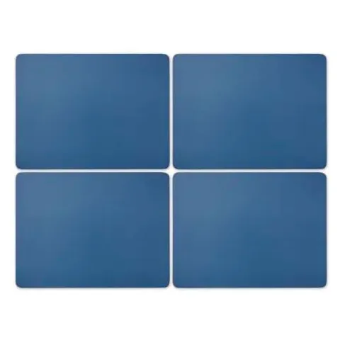 BOXED PIMPERNEL SET OF 4 LARGE BLUE PLACEMATS (1 BOX)