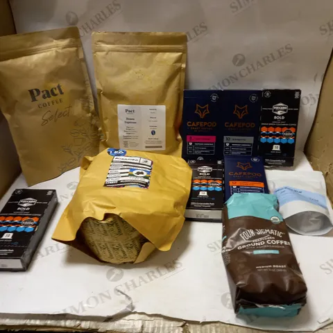 BOX OF APPROX 15 PACKETS/BOXES OF ASSORTED COFFEE