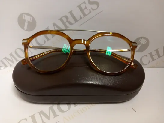 LONDON RETRO BARON SHINY PRESCRIPTION GLASSES - HONEY/SILVER