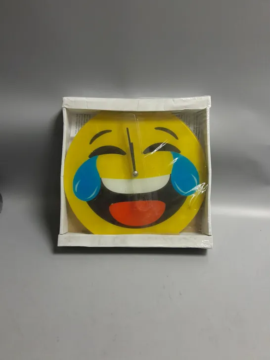 EMOJI LAUGHING FACE WALL CLOCK