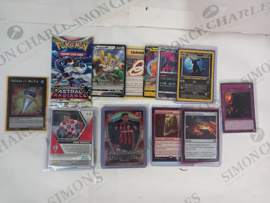 SMALL LOT OF ASSORTED TRADING CARDS TO INCLUDE POKÉMON, TOPPS, YU-GI-OH, ETC