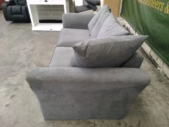 QUALITY DESIGNER 3 SEATER SOFA - GREY FABRIC