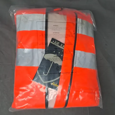 BOX OF 4 ASSORTED CLOTHING ITEMS TO INCLUDE HI-VIS COAT SIZE UNSPECIFIED, ETC