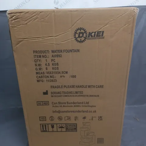BOXED DKIEL WATER FOUNTAIN 