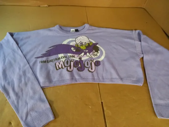 CARTOON NETWORK CROPPED PURPLE JUMPER - L