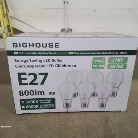 BOXED PACK OF 6 800LM/9W ENERGY SAVING LIGHT BULBS