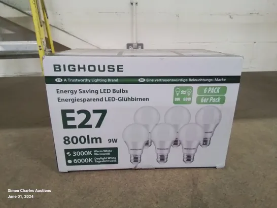 BOXED PACK OF 6 800LM/9W ENERGY SAVING LIGHT BULBS