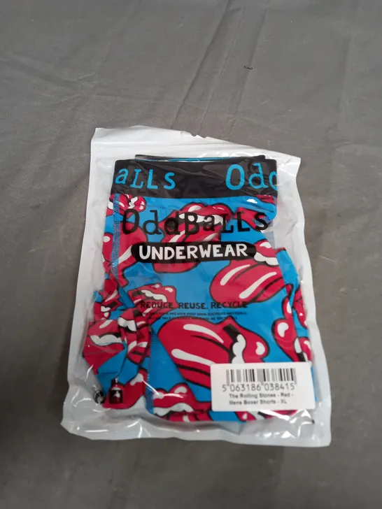 SEALED ODDBALLS UNDERWEAR THE ROLLIGN STONES RED BOXER SHORTS - XL