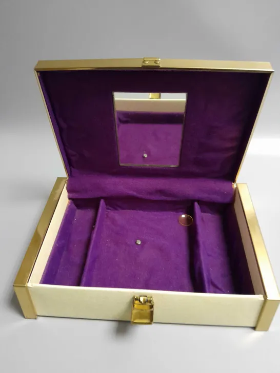 GOLD EFFECT TRIMMED JEWELLERY BOX