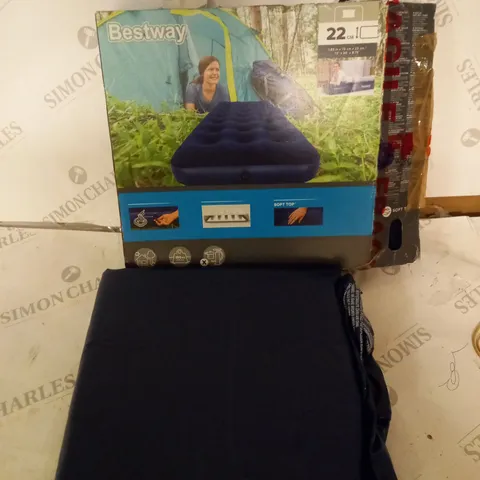 BOXED BESTWAY INFLATABLE MATTRESS 1.85M X 76CM X 22CM