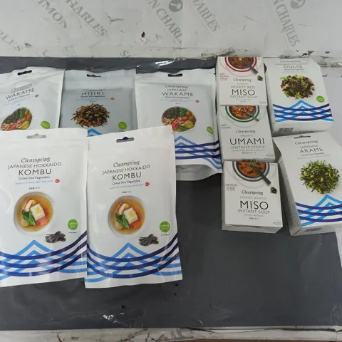 CLEARSPRING COLLECTION TO INCLUDE KOMBU, WAKAME, AND MISO SOUP ETC. 