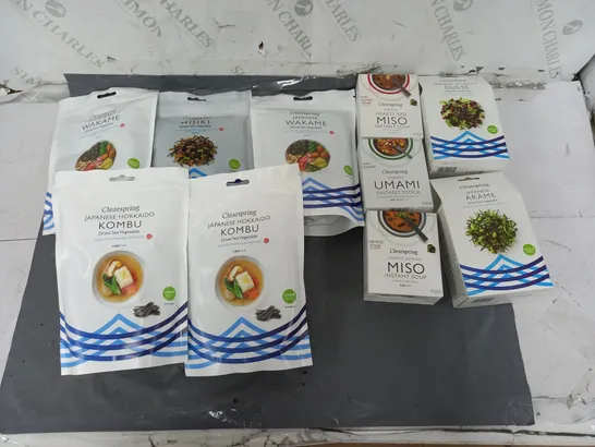 CLEARSPRING COLLECTION TO INCLUDE KOMBU, WAKAME, AND MISO SOUP ETC. 