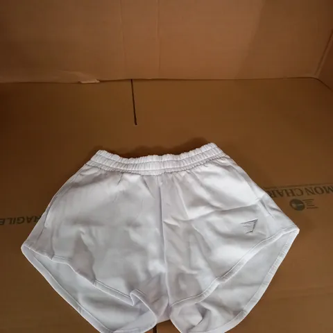 WOMENS GYMSHARK SHORTS SIZE XS IN WHITE 