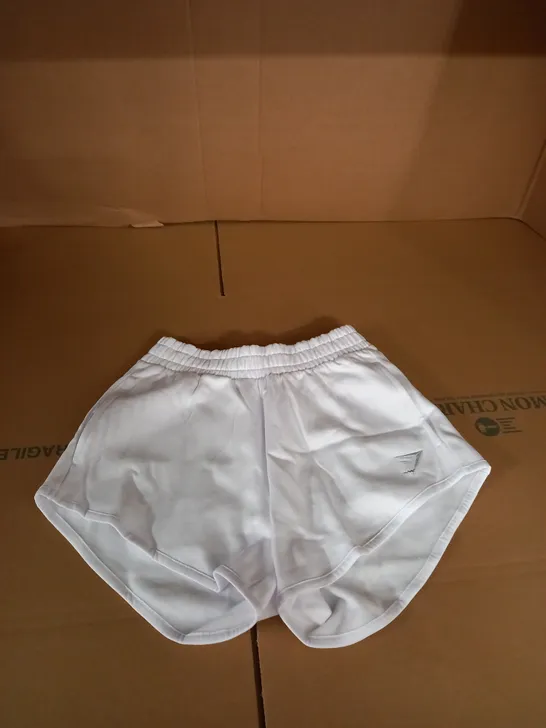 WOMENS GYMSHARK SHORTS SIZE XS IN WHITE 