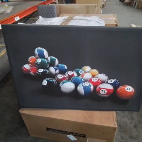 DOUBLE POOL BALLS - WRAPPED CANVAS 