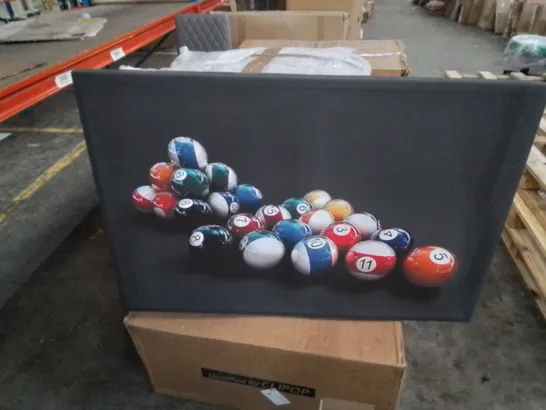 DOUBLE POOL BALLS - WRAPPED CANVAS 