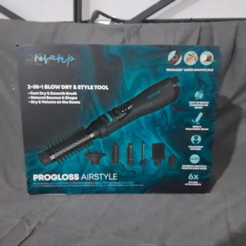 BOXED REVAMP PROFESSIONAL PROGLOSS 1200W AIRSTYLE 2-IN-1 BLOW DRY & STYLE TOOL