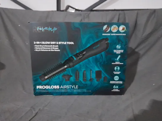 BOXED REVAMP PROFESSIONAL PROGLOSS 1200W AIRSTYLE 2-IN-1 BLOW DRY & STYLE TOOL