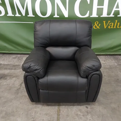 QUALITY DESIGNER VIOLINO LEATHER ELECTRIC RECLINER CHAIR - BLACK