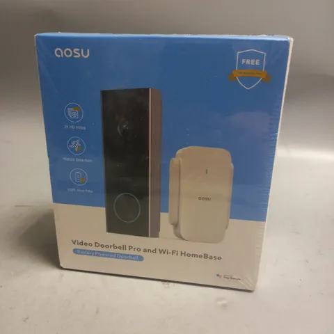 SEALED AOSU VIDEO DOORBELL PRO AND WIFI HOMEBASE