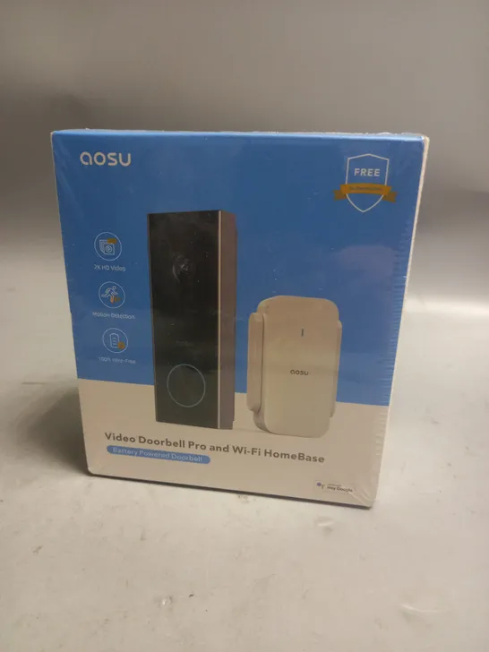 SEALED AOSU VIDEO DOORBELL PRO AND WIFI HOMEBASE