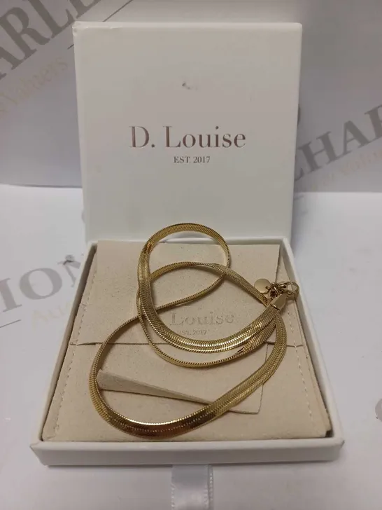 D. LOUISE GOLD SNAKE CHAIN NECKLACE 