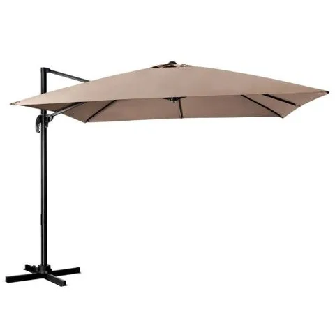 BOXED COSTWAY 10 FT. PATIO OFFSET CANTILEVER UMBRELLA WITH 360 DEG ROTATION ALUMINUM TILT