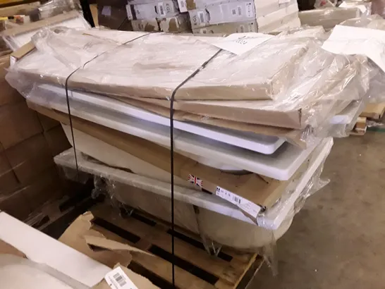 PALLET OF ASSORTED BATHTUBS & BATH PANELS