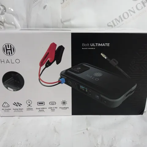 HALO BOLT ULTIMATE POWER BANK W/JUMP STARTER AIR COMPRESSOR & AC OUTLET